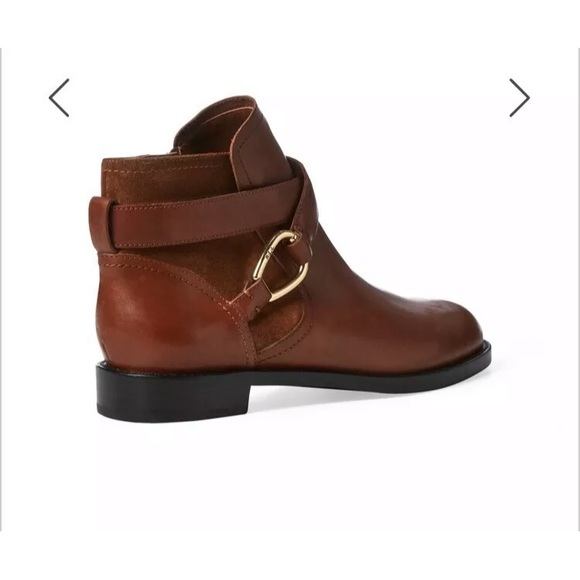 Ralph Lauren Hermione Booties NIB 5.5  Saddle Tan - Picture 4 of 4